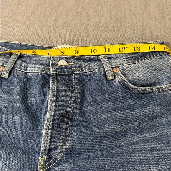 Free People We The Free Button Fly Distressed Raw Hem Cropped Jeans 28 G-4 - Picture 12 of 14